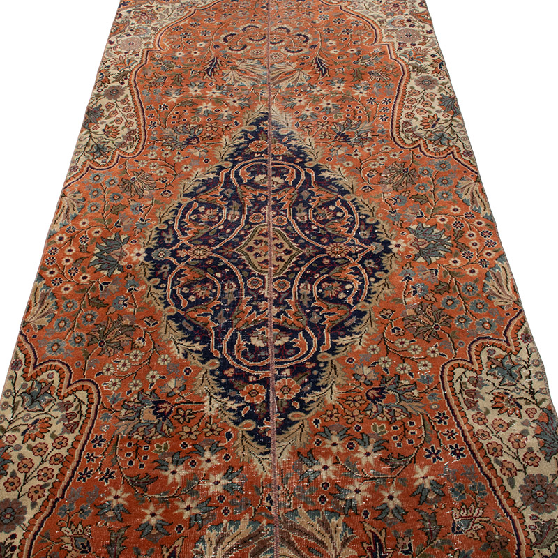 Vintage Turkish Hand-Knotted Runner - 3' 3" x 11' 6" (39" x 138") - K0091372