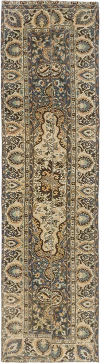 Vintage Turkish Hand-Knotted Runner - 2' 7" x 9' 7" (31" x 115")