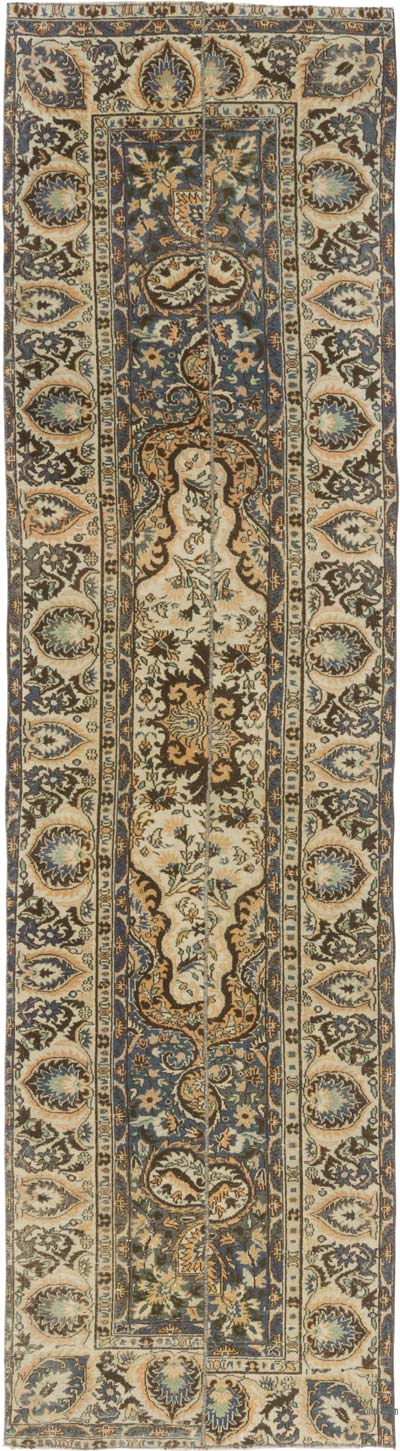 Vintage Turkish Hand-Knotted Runner - 2' 7" x 9' 7" (31" x 115")