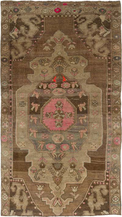 Vintage Turkish Hand-Knotted Rug - 5' 8" x 10' 2" (68" x 122")