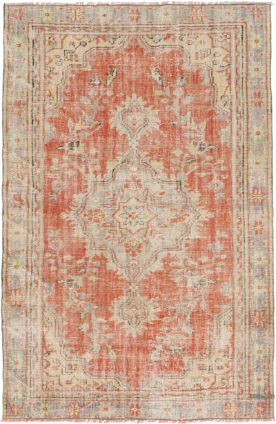 Vintage Turkish Hand-Knotted Rug - 5' 9" x 8' 7" (69" x 103")