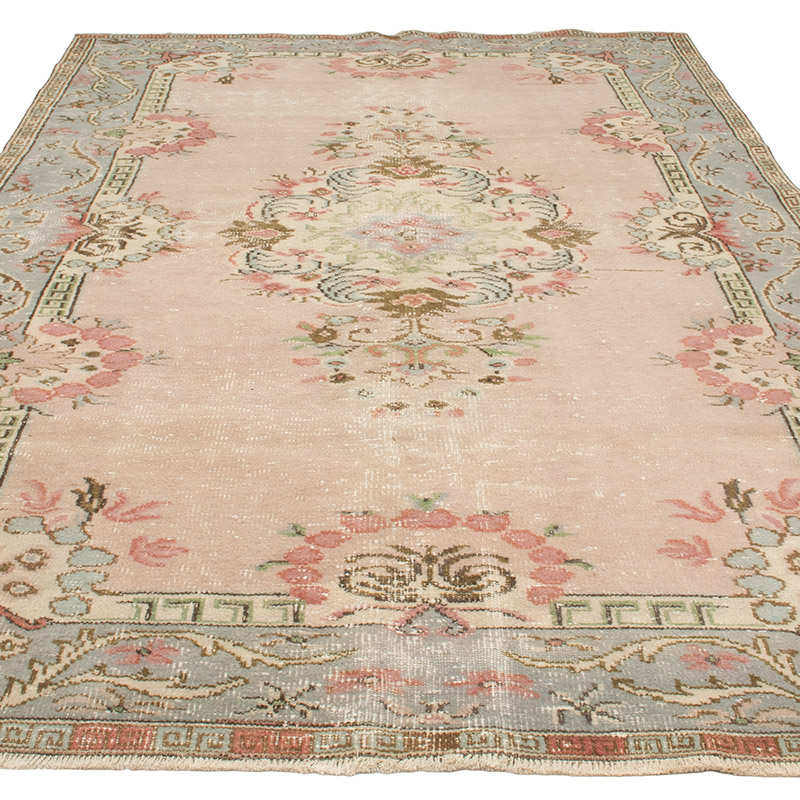 Alfombra Vintage Turca Anudada a Mano - 183 cm x 311 cm - K0091379