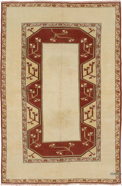 Vintage Turkish Hand-Knotted Rug - 5' 1" x 7' 10" (61" x 94")