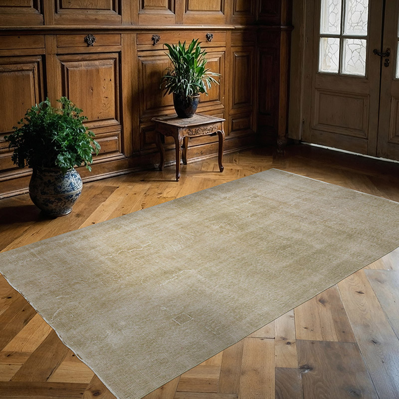 Alfombra Turca Vintage Sobre-teñida - 142 cm x 231 cm - K0091381