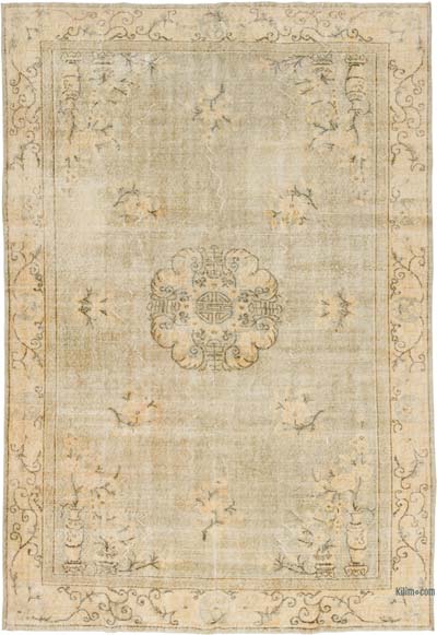 Vintage Turkish Hand-Knotted Rug - 6' 11" x 10'  (83" x 120")