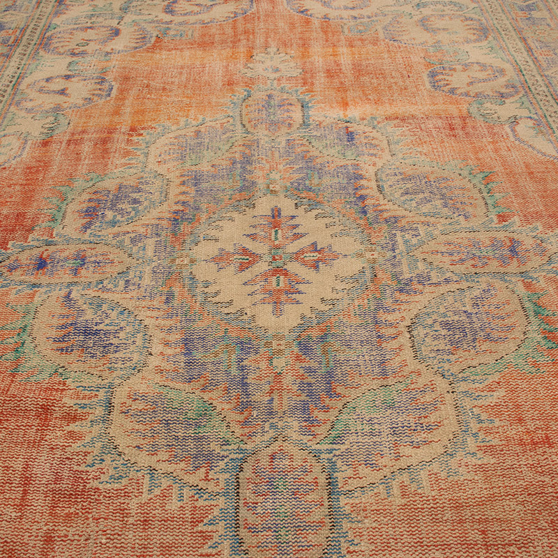Alfombra Vintage Turca Anudada a Mano - 225 cm x 323 cm - K0091383