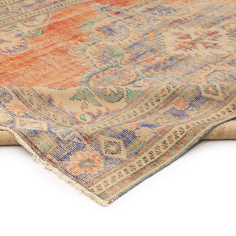 Alfombra Vintage Turca Anudada a Mano - 225 cm x 323 cm - K0091383