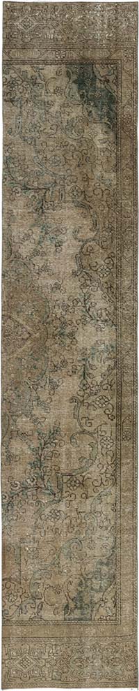 Vintage Turkish Hand-Knotted Runner - 2' 6" x 12' 3" (30" x 147")