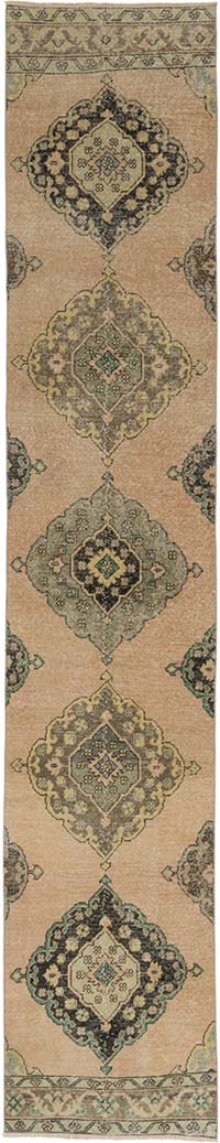 Vintage Turkish Hand-Knotted Runner - 2' 5" x 13'  (29" x 156")