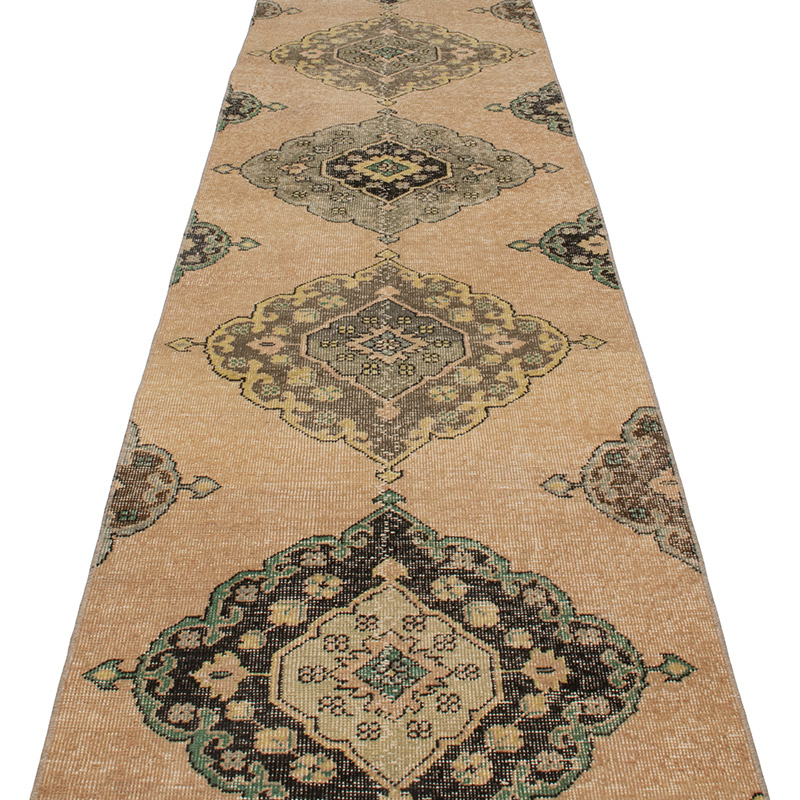 Vintage Turkish Hand-Knotted Runner - 2' 5" x 13'  (29" x 156") - K0091389