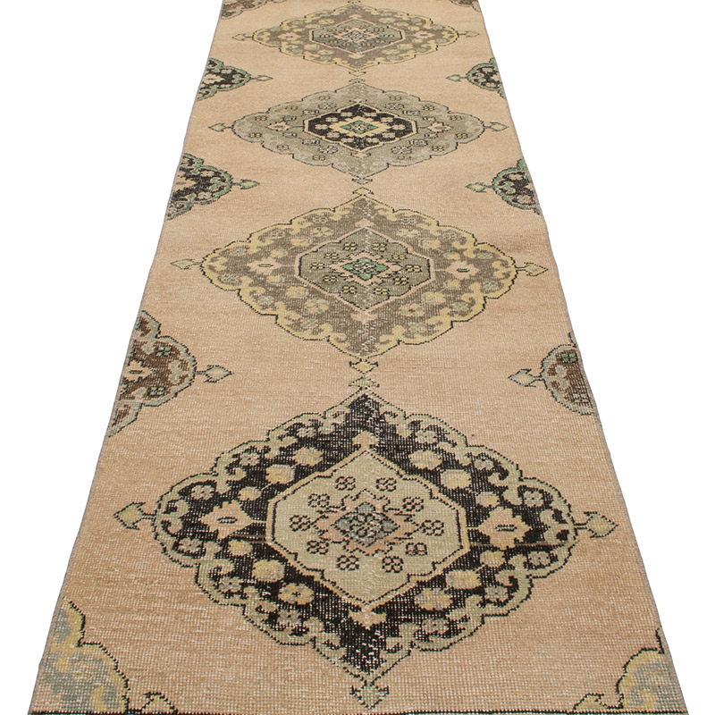 Vintage Turkish Hand-Knotted Runner - 2' 5" x 13'  (29" x 156") - K0091389
