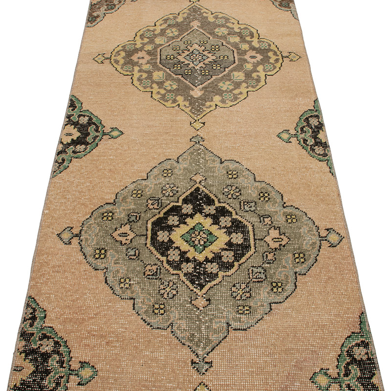 Vintage Turkish Hand-Knotted Runner - 2' 5" x 13'  (29" x 156") - K0091389