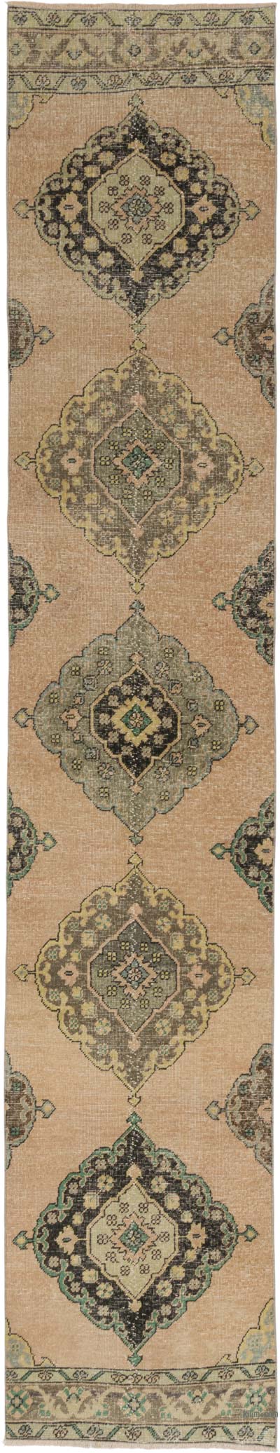 Vintage Turkish Hand-Knotted Runner - 2' 5" x 13'  (29" x 156")