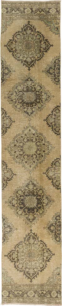 Vintage Turkish Hand-Knotted Runner - 2' 7" x 12' 8" (31" x 152")