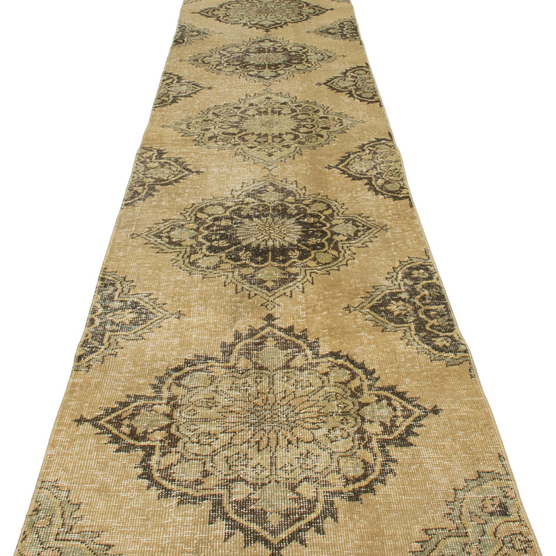 Vintage Turkish Hand-Knotted Runner - 2' 7" x 12' 8" (31" x 152") - K0091390