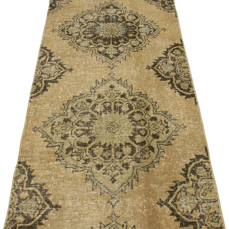 Vintage Turkish Hand-Knotted Runner - 2' 7" x 12' 8" (31" x 152") - K0091390