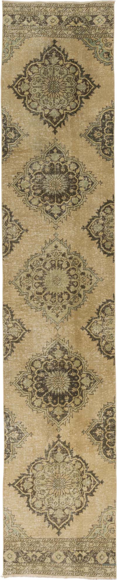 Vintage Turkish Hand-Knotted Runner - 2' 7" x 12' 8" (31" x 152")