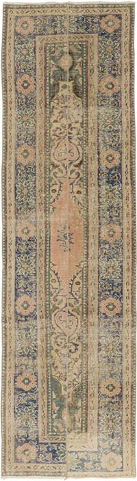 Vintage Turkish Hand-Knotted Runner - 3' 2" x 11'  (38" x 132")