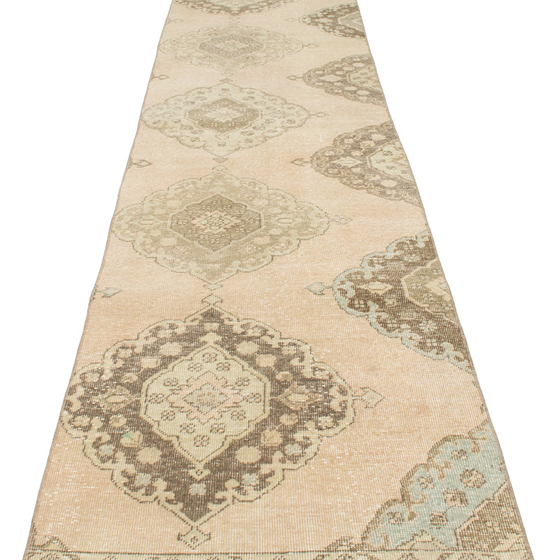Vintage Turkish Hand-Knotted Runner - 2' 5" x 11' 2" (29" x 134") - K0091394
