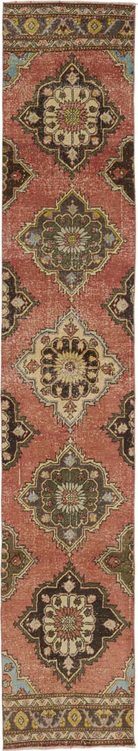 Vintage Turkish Hand-Knotted Runner - 2' 4" x 12' 9" (28" x 153")