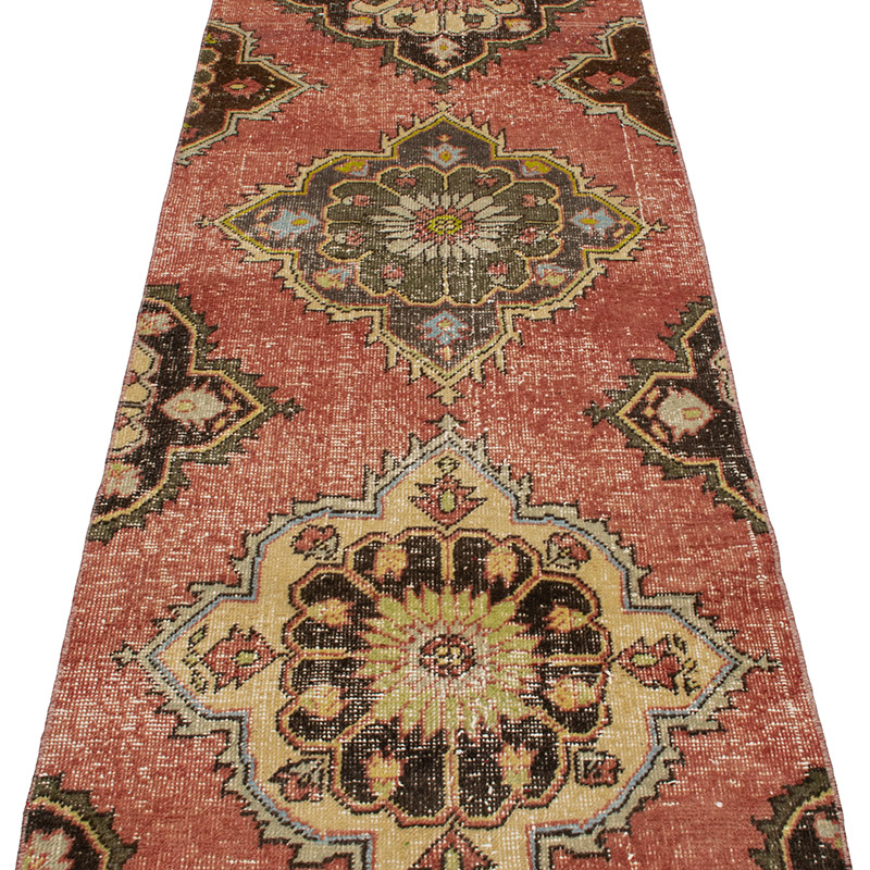 Vintage Turkish Hand-Knotted Runner - 2' 4" x 12' 9" (28" x 153") - K0091395
