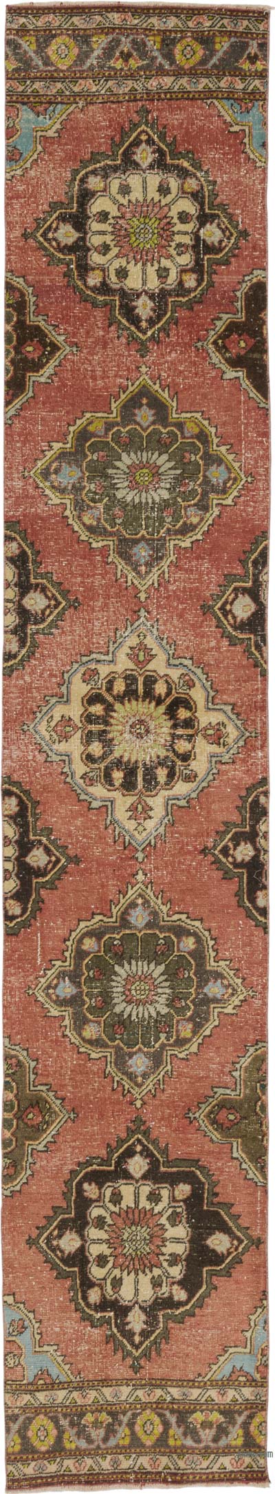 Vintage Turkish Hand-Knotted Runner - 2' 4" x 12' 9" (28" x 153")