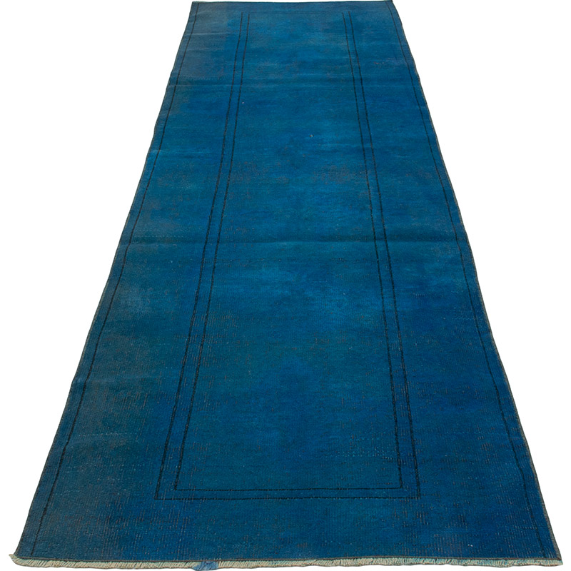 Over-dyed Vintage Hand-Knotted Turkish Runner - 2' 7" x 9' 6" (31" x 114") - K0091396