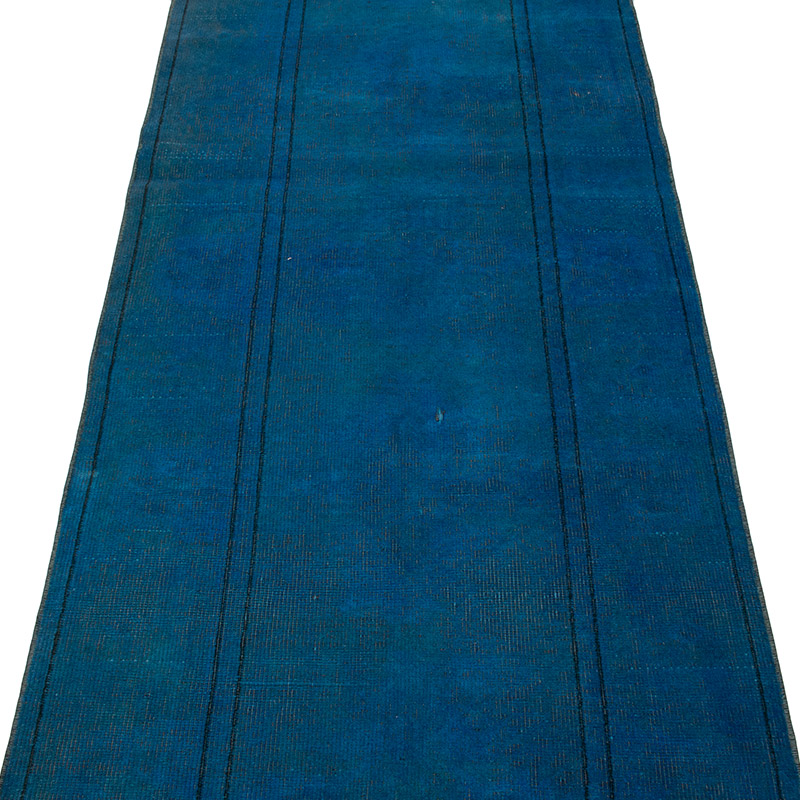 Over-dyed Vintage Hand-Knotted Turkish Runner - 2' 7" x 9' 6" (31" x 114") - K0091396