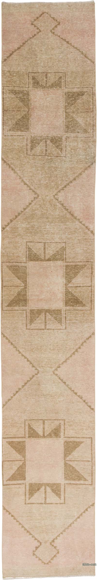 Vintage Turkish Hand-Knotted Runner - 2' 4" x 14' 3" (28" x 171")