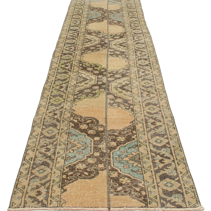 Vintage Turkish Hand-Knotted Runner - 2' 6" x 10'  (30" x 120") - K0091404
