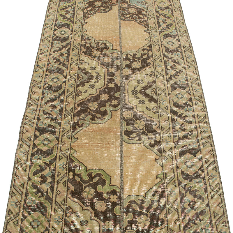 Vintage Turkish Hand-Knotted Runner - 2' 6" x 10'  (30" x 120") - K0091404