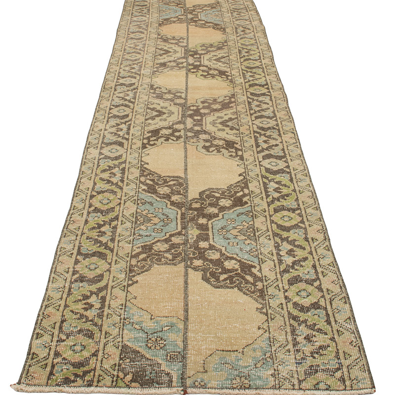 Vintage Turkish Hand-Knotted Runner - 2' 6" x 10'  (30" x 120") - K0091404