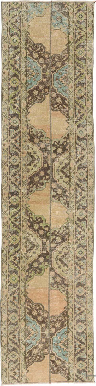 Vintage Turkish Hand-Knotted Runner - 2' 6" x 10'  (30" x 120")