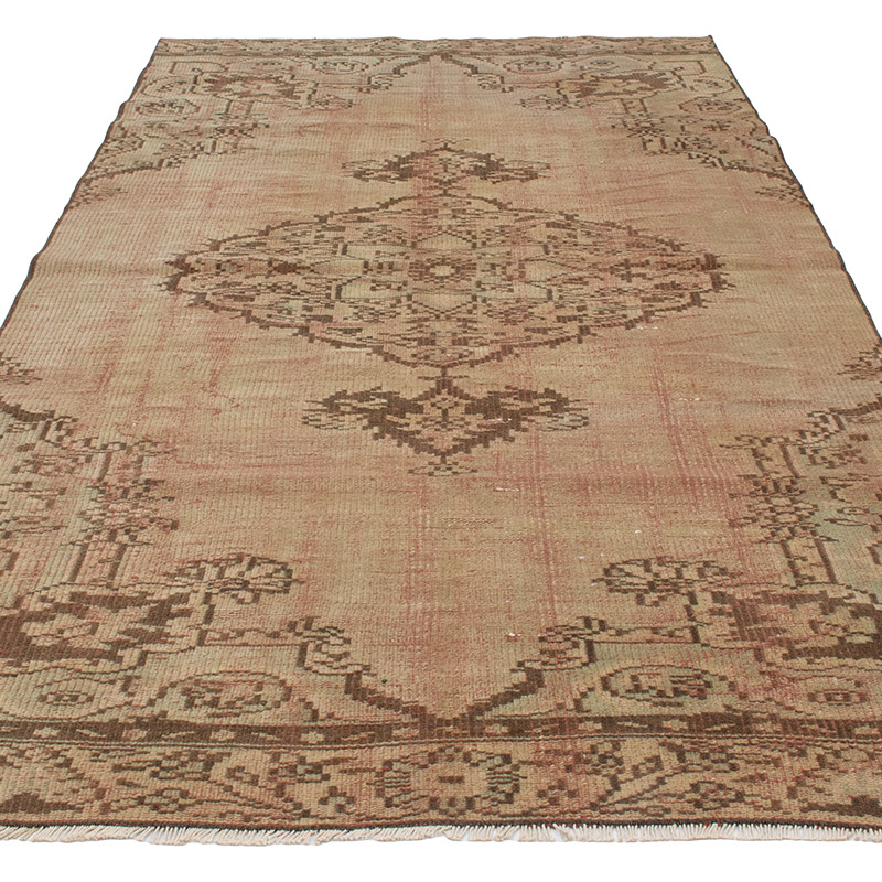 Over-dyed Vintage Hand-Knotted Turkish Rug - 4' 4" x 8' 8" (52" x 104") - K0091406
