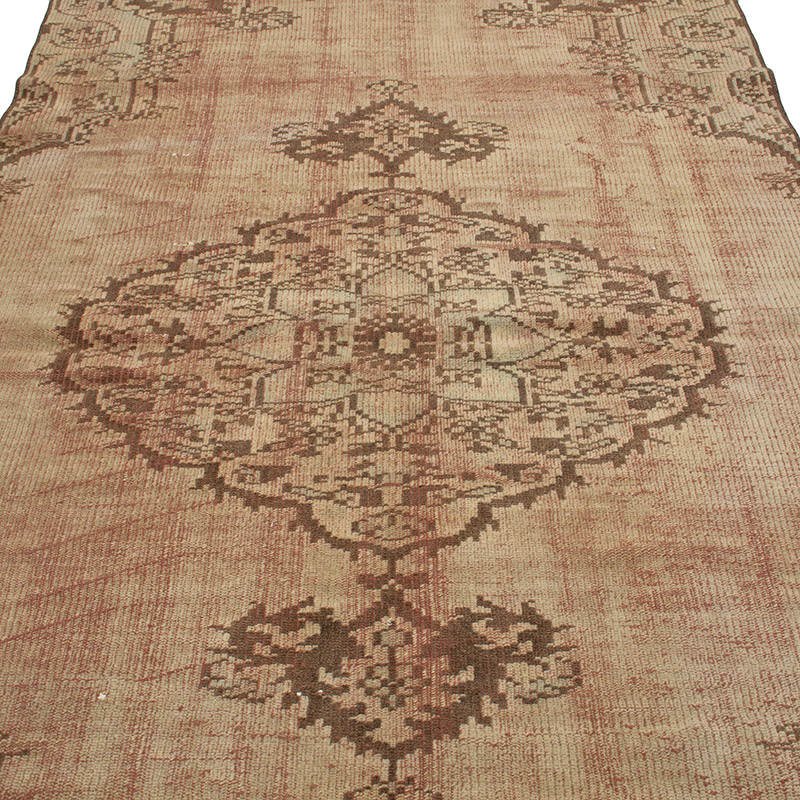 Over-dyed Vintage Hand-Knotted Turkish Rug - 4' 4" x 8' 8" (52" x 104") - K0091406