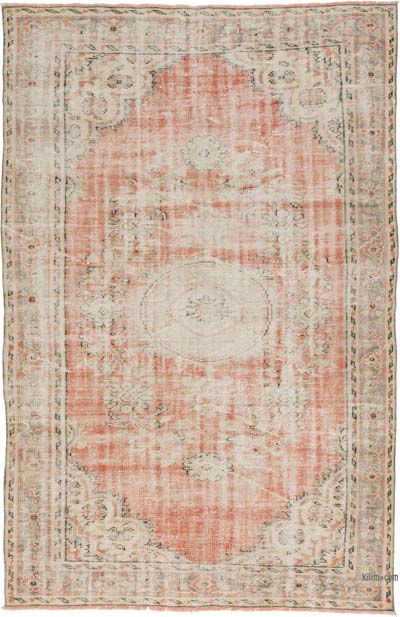 Vintage Turkish Hand-Knotted Rug - 5' 7" x 8' 7" (67" x 103")