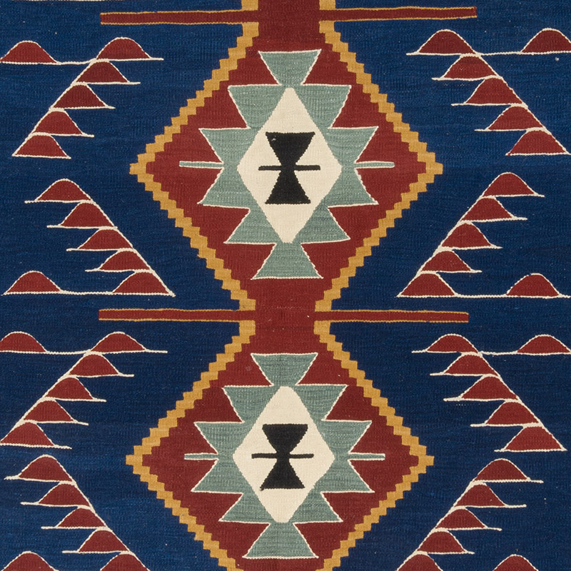 New Handwoven Turkish Kilim Rug - 6' 8" x 9' 8" (80" x 116") - K0091412