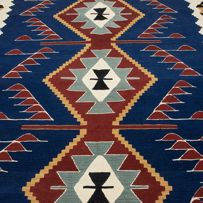 New Handwoven Turkish Kilim Rug - 6' 8" x 9' 8" (80" x 116") - K0091412