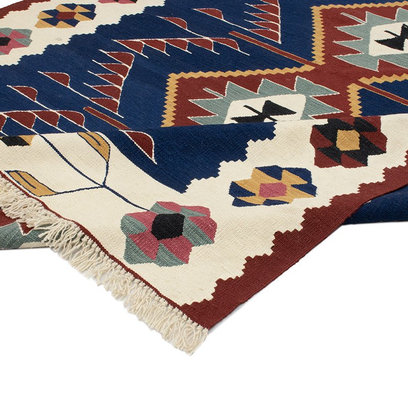 New Handwoven Turkish Kilim Rug - 6' 8" x 9' 8" (80" x 116") - K0091412
