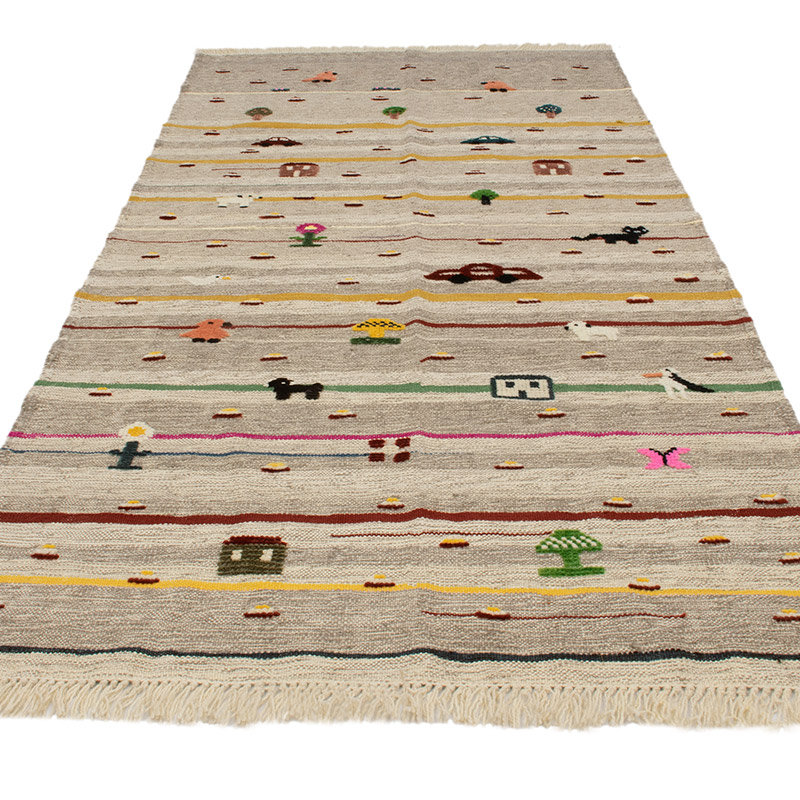 Yeni Kök Boya El Dokuma Kilim - 124 cm x 255 cm - K0091413
