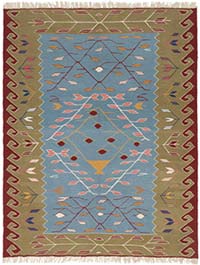New Handwoven Turkish Kilim Rug - 6' 2" x 8'  (74" x 96")
