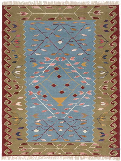 Yeni Kök Boya El Dokuma Kilim - 188 cm x 243 cm