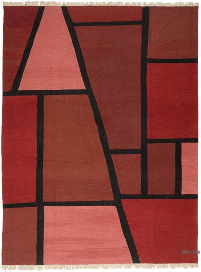New Handwoven Turkish Kilim Rug - 8' 7" x 11' 4" (103" x 136")
