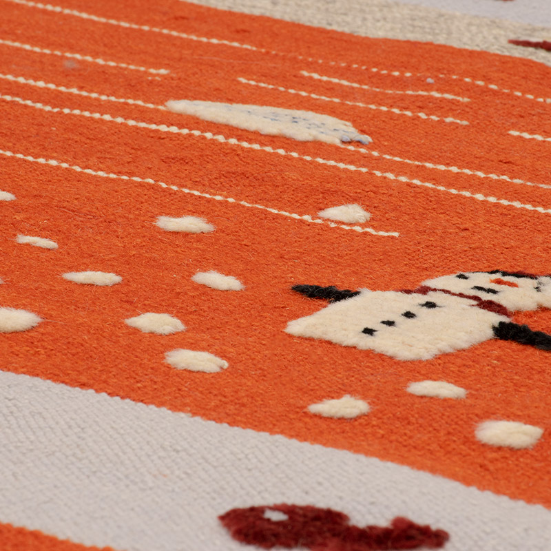 New Handwoven Turkish Kilim Rug - 4' 1" x 7' 4" (49" x 88") - K0091428
