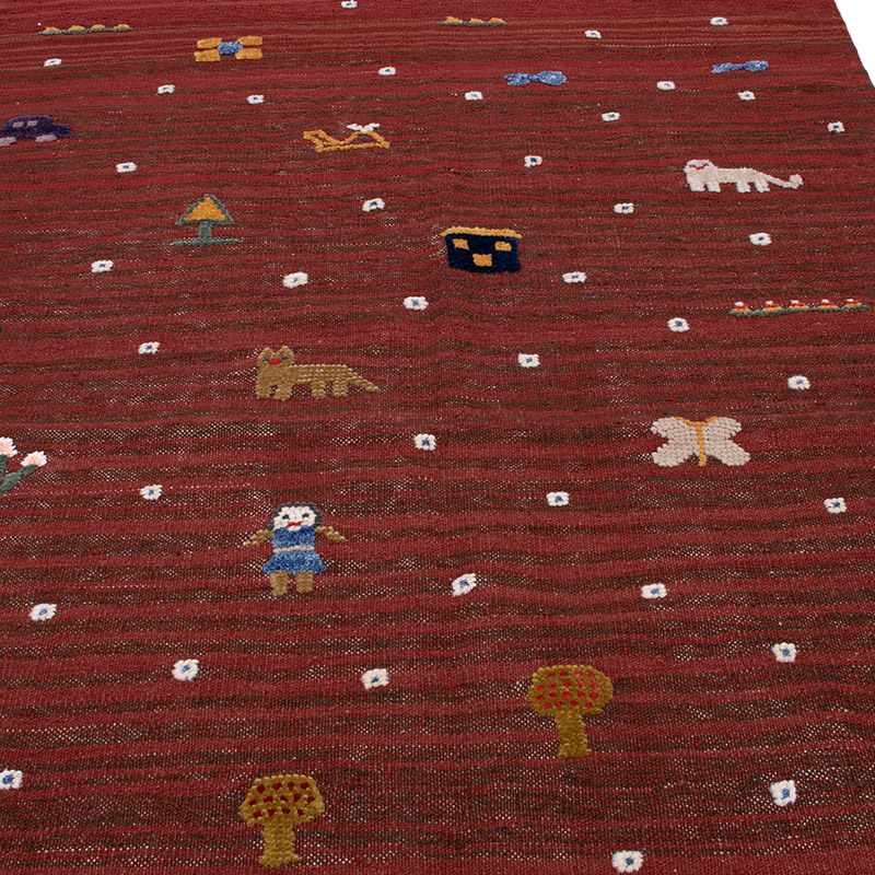New Handwoven Turkish Kilim Rug - 4' 9" x 7' 8" (57" x 92") - K0091431
