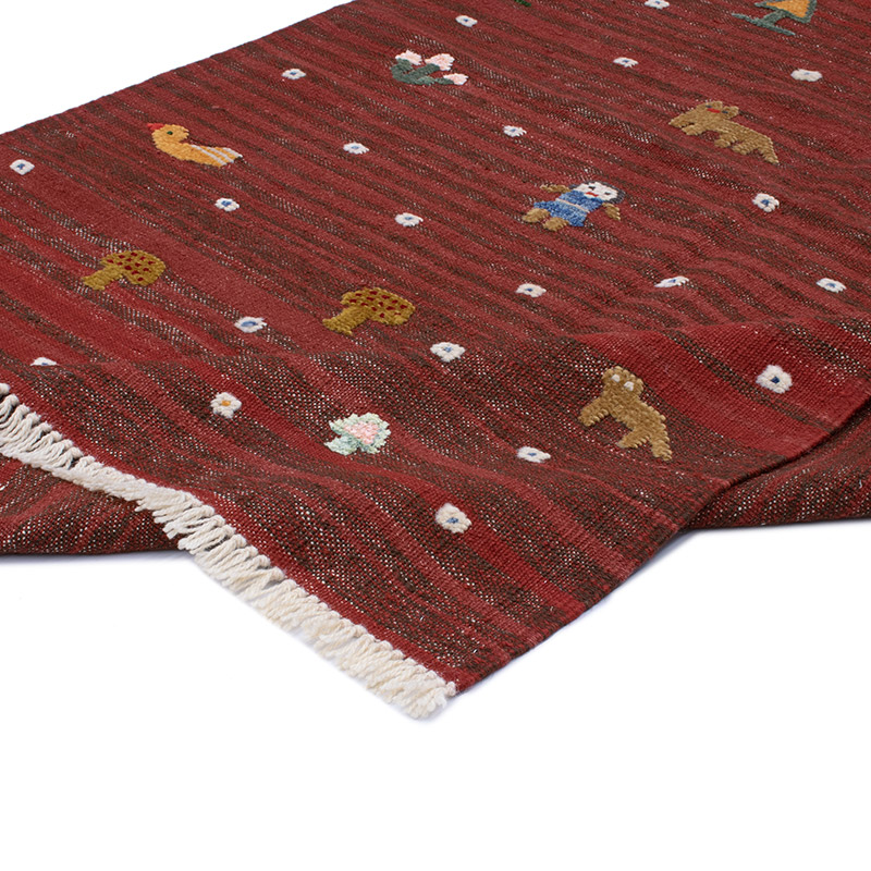 New Handwoven Turkish Kilim Rug - 4' 9" x 7' 8" (57" x 92") - K0091431