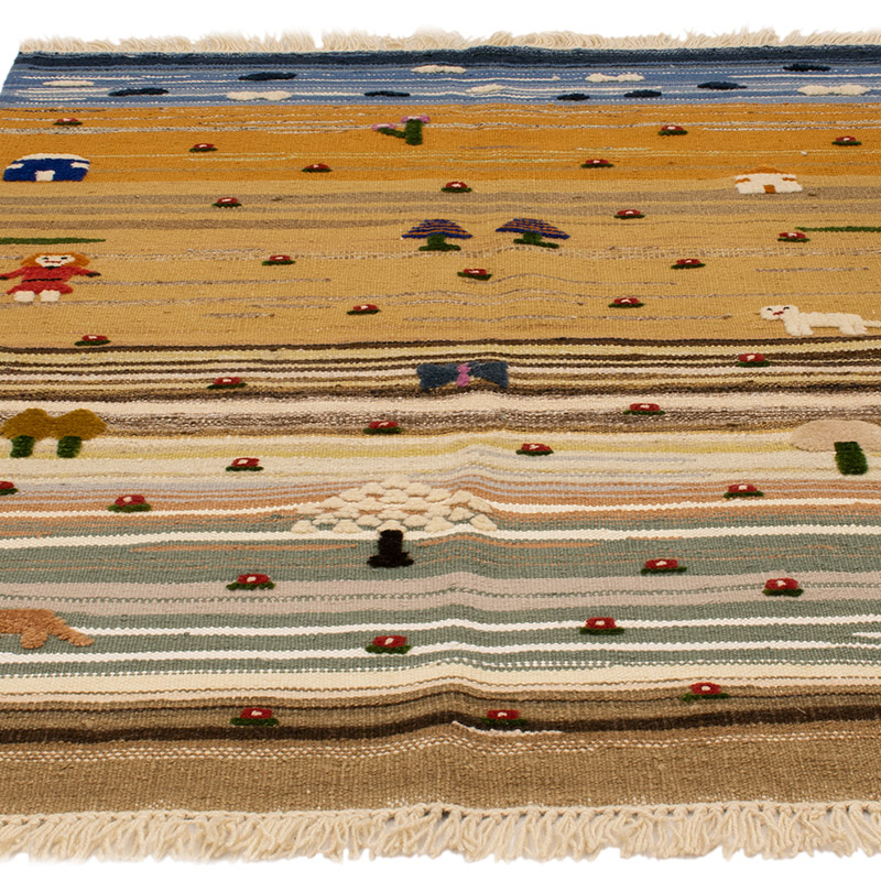 New Handwoven Turkish Kilim Rug - 3' 11" x 5' 8" (47" x 68") - K0091432