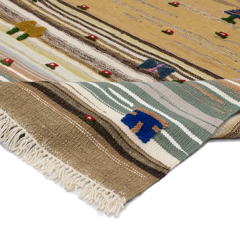 New Handwoven Turkish Kilim Rug - 3' 11" x 5' 8" (47" x 68") - K0091432