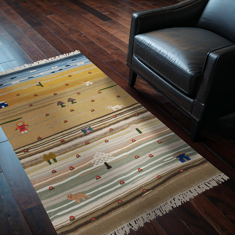 New Handwoven Turkish Kilim Rug - 3' 11" x 5' 8" (47" x 68") - K0091432