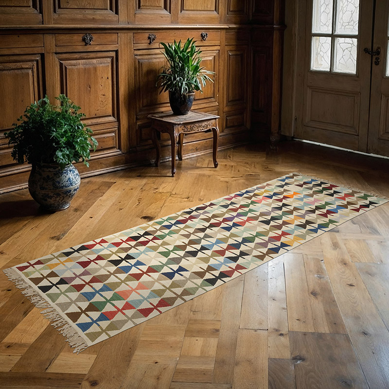 New Handwoven Turkish Kilim Runner - K0091436